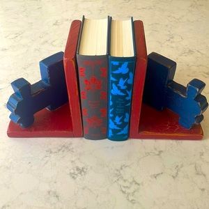 Choo Choo Train Distressed Bookends